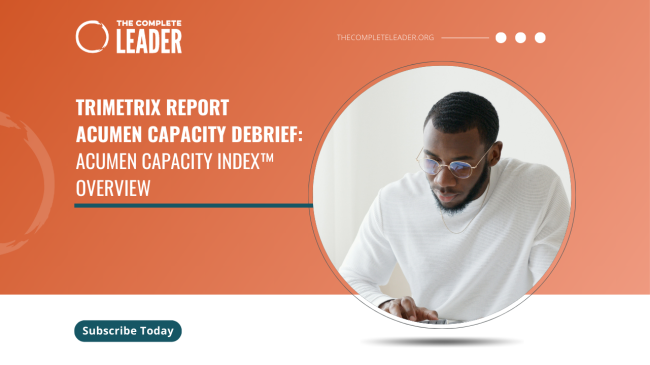 Acumen Capacity Index Overview